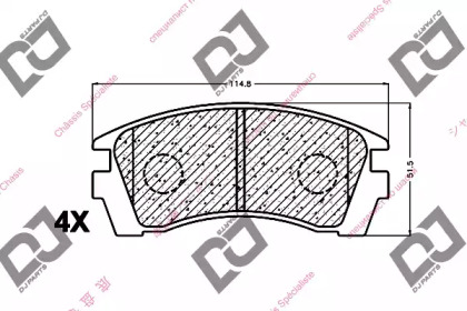 Комплект тормозных колодок DJ PARTS BP1488